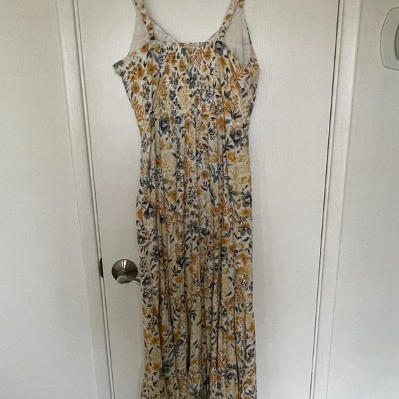 Joie Yellow and Gray Floral Tiered Dress Size 6 - Picture 5 of 5